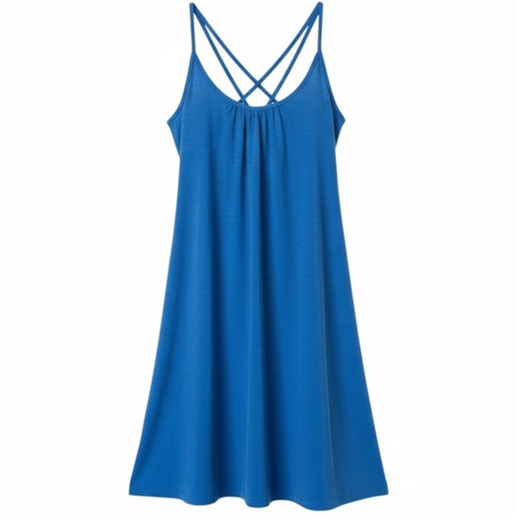 Elan Other - ELAN Dusty Blue Cobalt Cover-Up Slip Dress